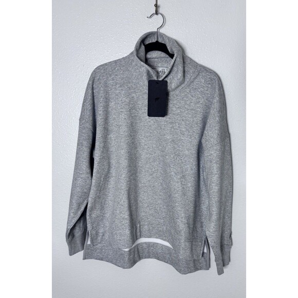 NWT Fabletics Gray Soft Fleece  Funnel Neck Tunic Women's Size S - Picture 1 of 8